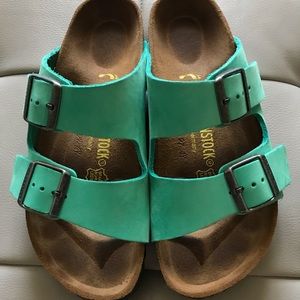 Teal Birkenstock’s! Excellent condition. Size 38